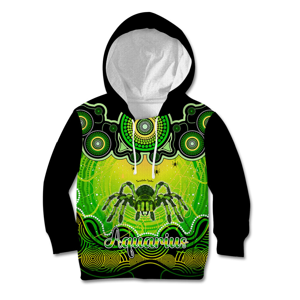 personalised-australia-scorpio-tarantulas-spider-zodiac-kid-hoodie-auz-astrology-aboriginal-green