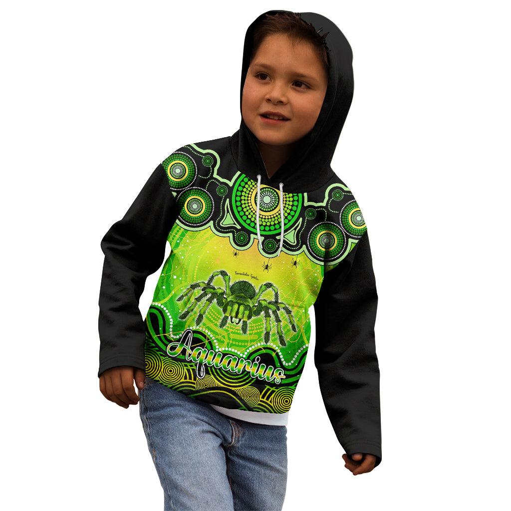 personalised-australia-scorpio-tarantulas-spider-zodiac-kid-hoodie-auz-astrology-aboriginal-green