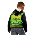 personalised-australia-scorpio-tarantulas-spider-zodiac-kid-hoodie-auz-astrology-aboriginal-green