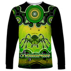 personalised-australia-scorpio-tarantulas-spider-zodiac-long-sleeve-shirt-auz-astrology-aboriginal-green