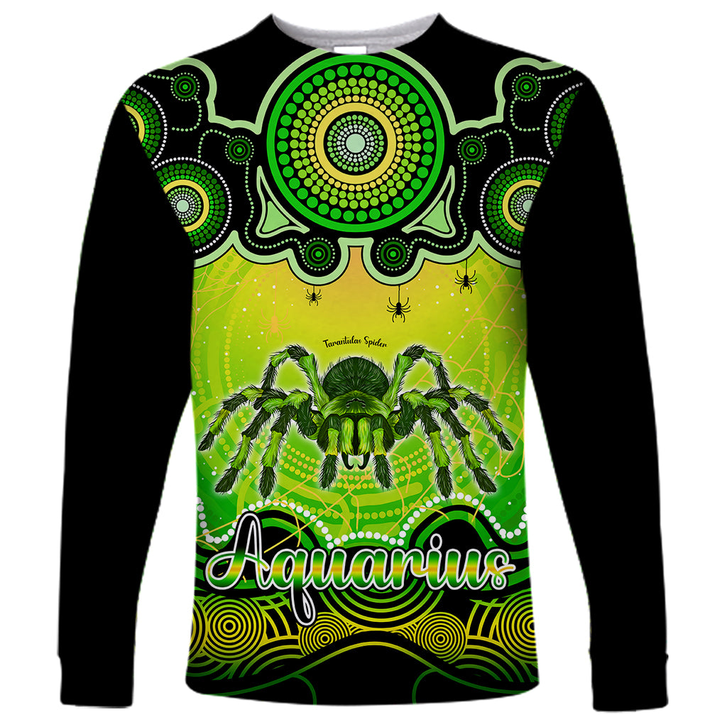 personalised-australia-scorpio-tarantulas-spider-zodiac-long-sleeve-shirt-auz-astrology-aboriginal-green