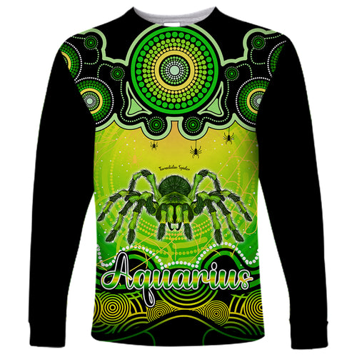 personalised-australia-scorpio-tarantulas-spider-zodiac-long-sleeve-shirt-auz-astrology-aboriginal-green