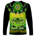 personalised-australia-scorpio-tarantulas-spider-zodiac-long-sleeve-shirt-auz-astrology-aboriginal-green
