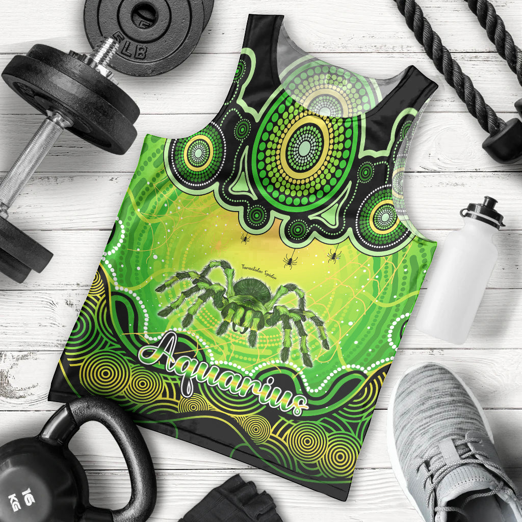 personalised-australia-scorpio-tarantulas-spider-zodiac-men-tank-top-auz-astrology-aboriginal-green