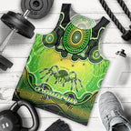 personalised-australia-scorpio-tarantulas-spider-zodiac-men-tank-top-auz-astrology-aboriginal-green