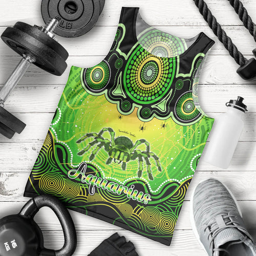 personalised-australia-scorpio-tarantulas-spider-zodiac-men-tank-top-auz-astrology-aboriginal-green