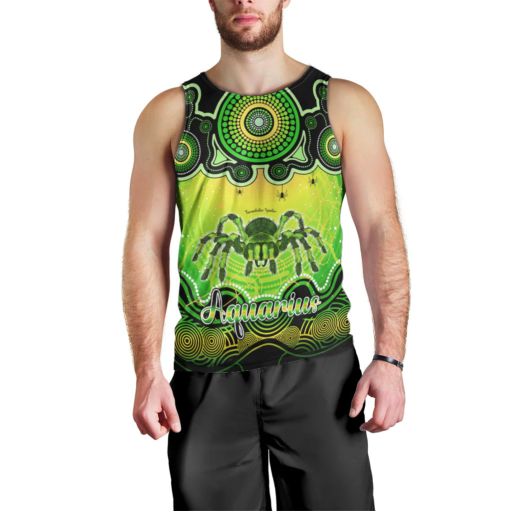 personalised-australia-scorpio-tarantulas-spider-zodiac-men-tank-top-auz-astrology-aboriginal-green
