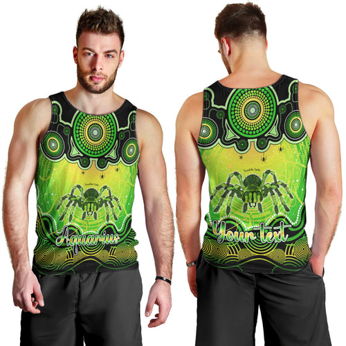 personalised-australia-scorpio-tarantulas-spider-zodiac-men-tank-top-auz-astrology-aboriginal-green