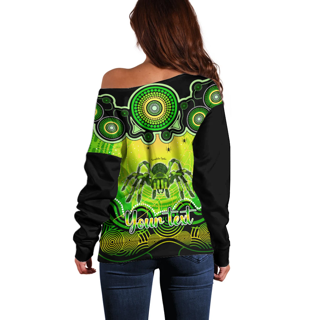 personalised-australia-scorpio-tarantulas-spider-zodiac-off-shoulder-sweater-auz-astrology-aboriginal-green
