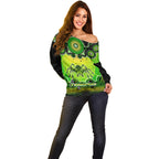 personalised-australia-scorpio-tarantulas-spider-zodiac-off-shoulder-sweater-auz-astrology-aboriginal-green