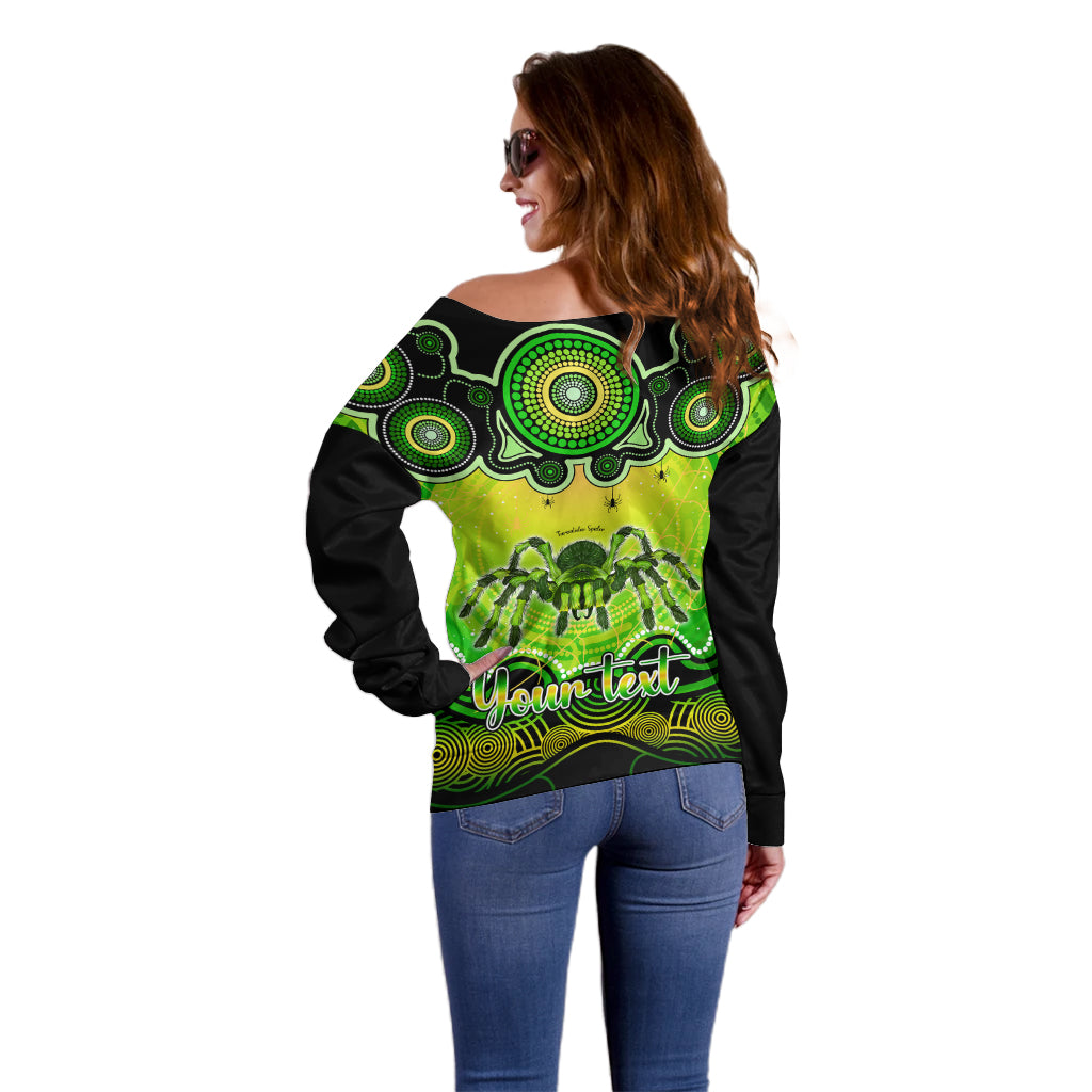 personalised-australia-scorpio-tarantulas-spider-zodiac-off-shoulder-sweater-auz-astrology-aboriginal-green