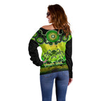 personalised-australia-scorpio-tarantulas-spider-zodiac-off-shoulder-sweater-auz-astrology-aboriginal-green