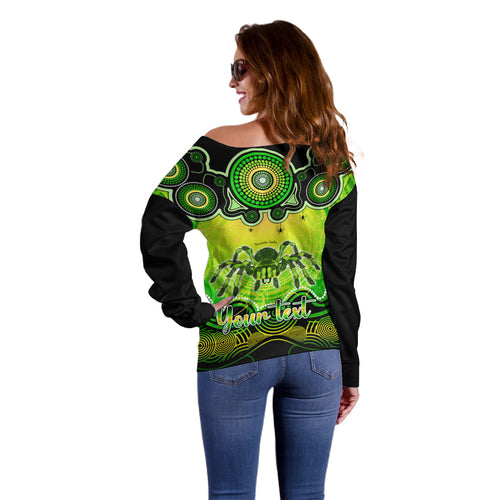 personalised-australia-scorpio-tarantulas-spider-zodiac-off-shoulder-sweater-auz-astrology-aboriginal-green