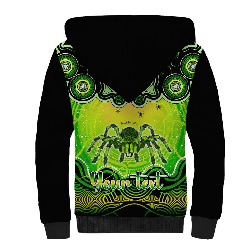 personalised-australia-scorpio-tarantulas-spider-zodiac-sherpa-hoodie-auz-astrology-aboriginal-green