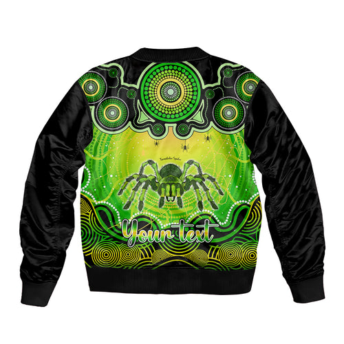 personalised-australia-scorpio-tarantulas-spider-zodiac-sleeve-zip-bomber-jacket-auz-astrology-aboriginal-green