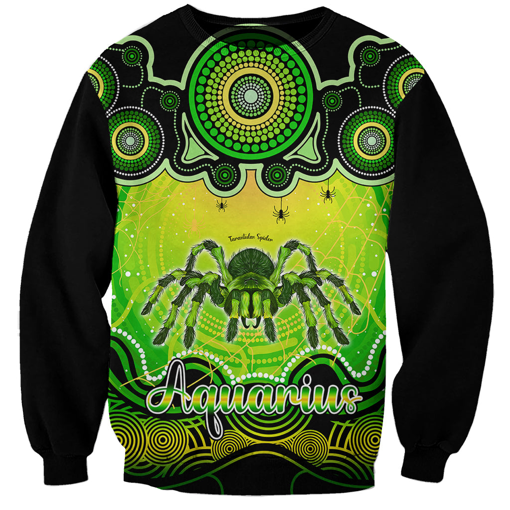 personalised-australia-scorpio-tarantulas-spider-zodiac-sweatshirt-auz-astrology-aboriginal-green