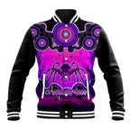 personalised-australia-scorpio-tarantulas-spider-zodiac-baseball-jacket-auz-astrology-aboriginal-magenta