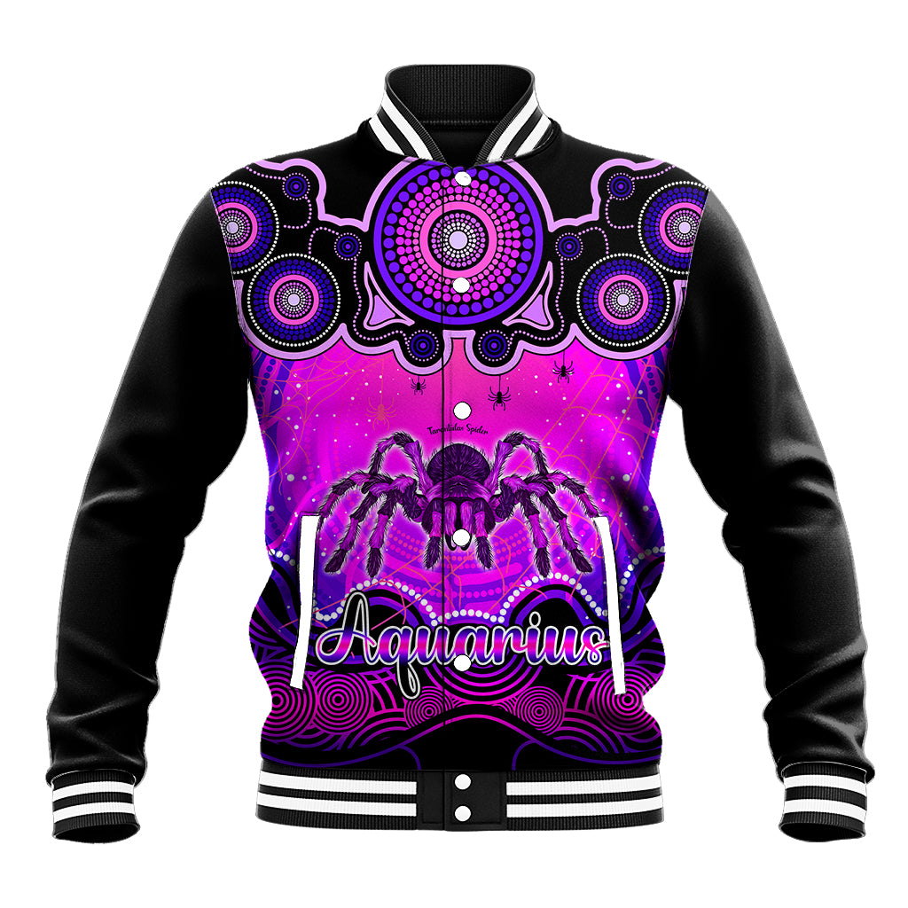 personalised-australia-scorpio-tarantulas-spider-zodiac-baseball-jacket-auz-astrology-aboriginal-magenta