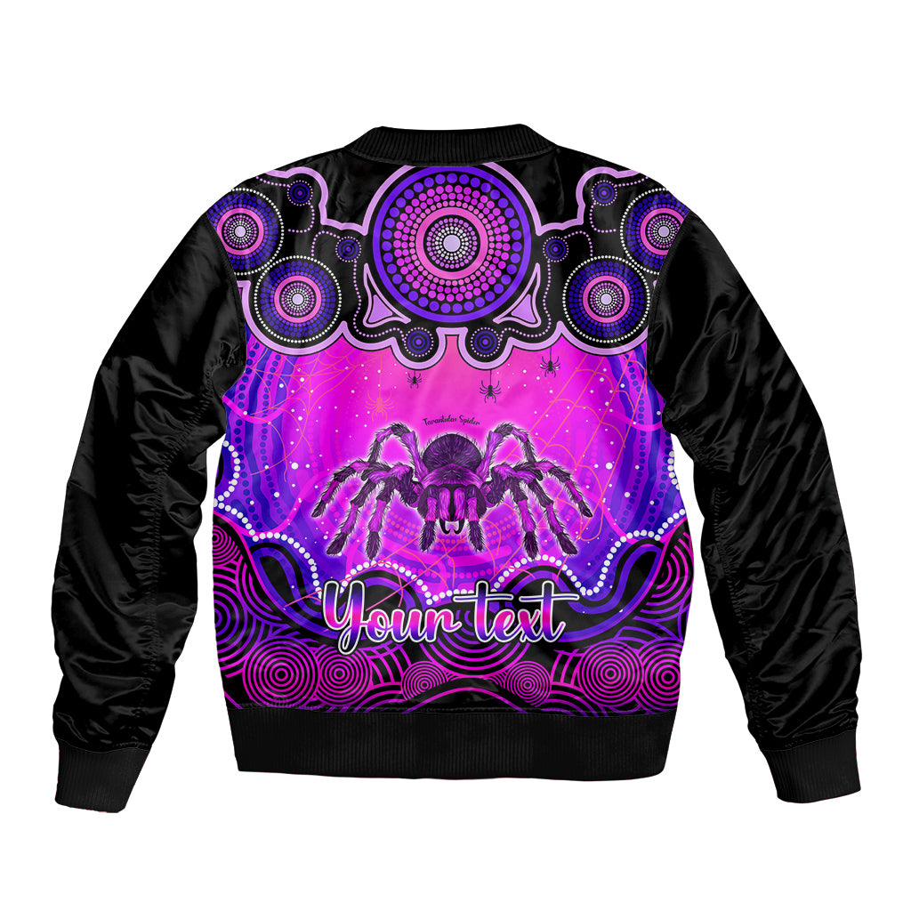 personalised-australia-scorpio-tarantulas-spider-zodiac-bomber-jacket-auz-astrology-aboriginal-magenta