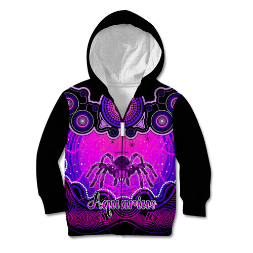 personalised-australia-scorpio-tarantulas-spider-zodiac-kid-hoodie-auz-astrology-aboriginal-magenta