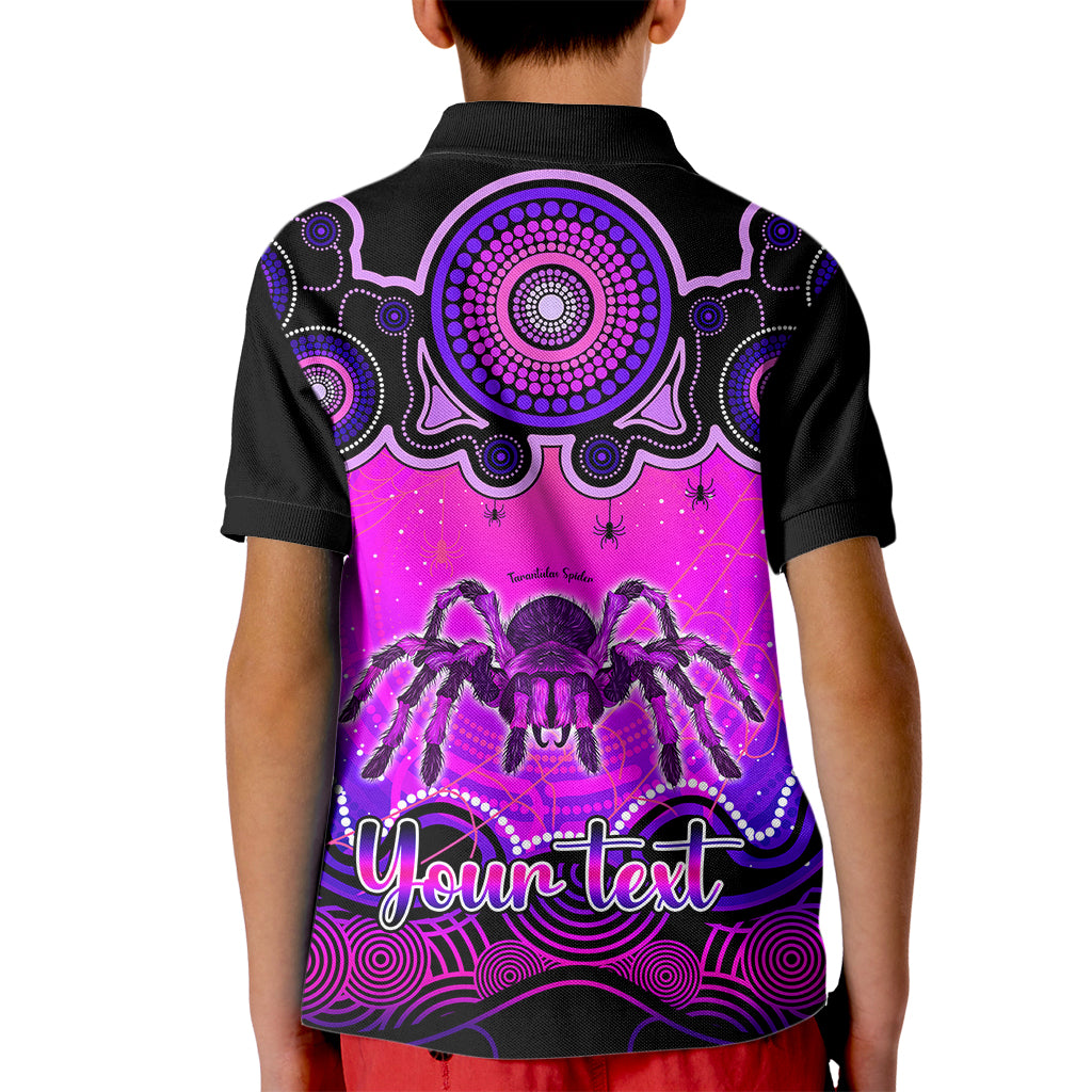 personalised-australia-scorpio-tarantulas-spider-zodiac-kid-polo-shirt-auz-astrology-aboriginal-magenta