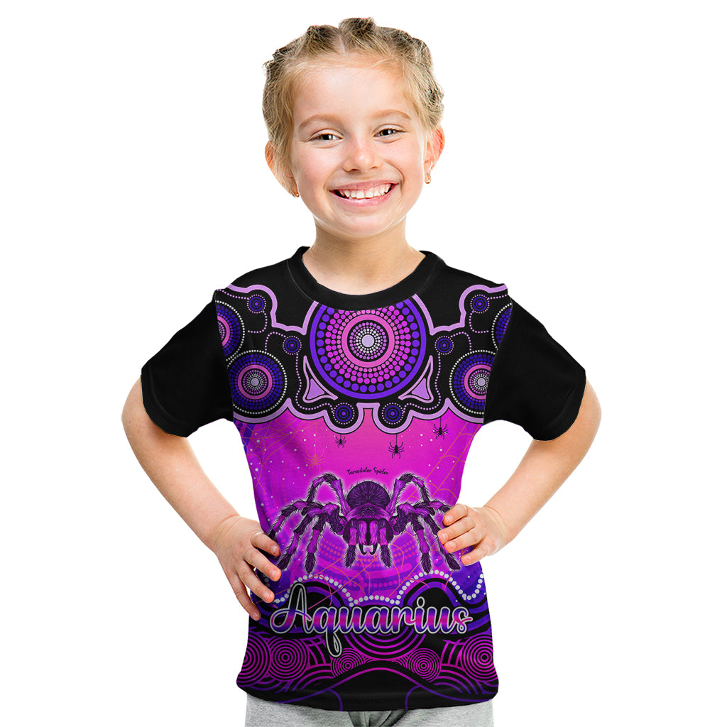 personalised-australia-scorpio-tarantulas-spider-zodiac-kid-t-shirt-auz-astrology-aboriginal-magenta