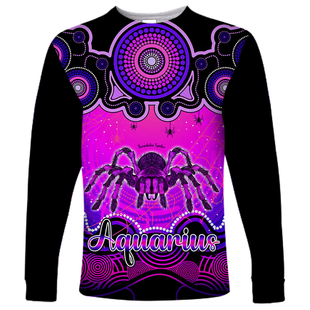 personalised-australia-scorpio-tarantulas-spider-zodiac-long-sleeve-shirt-auz-astrology-aboriginal-magenta