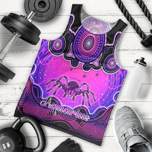 personalised-australia-scorpio-tarantulas-spider-zodiac-men-tank-top-auz-astrology-aboriginal-magenta