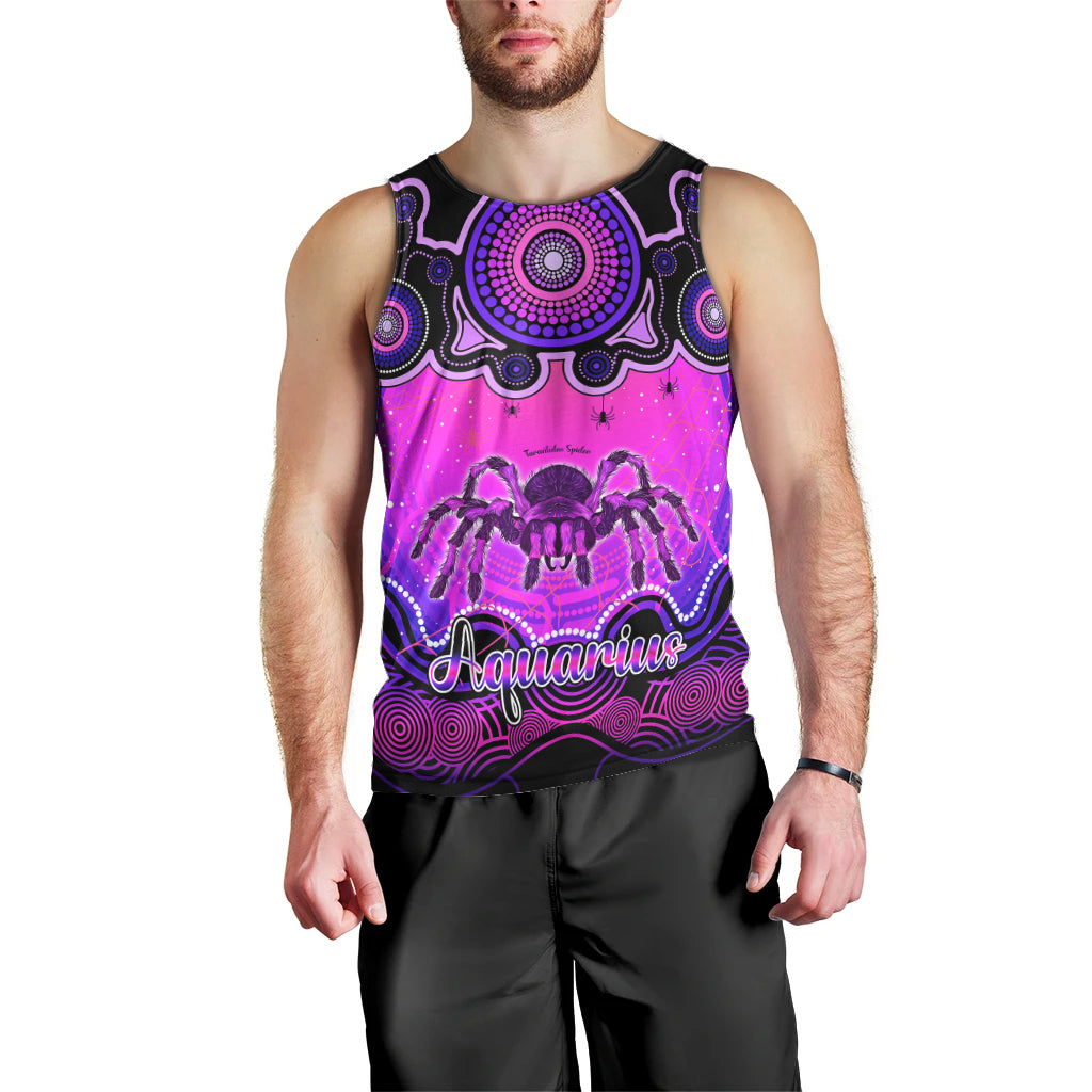 personalised-australia-scorpio-tarantulas-spider-zodiac-men-tank-top-auz-astrology-aboriginal-magenta
