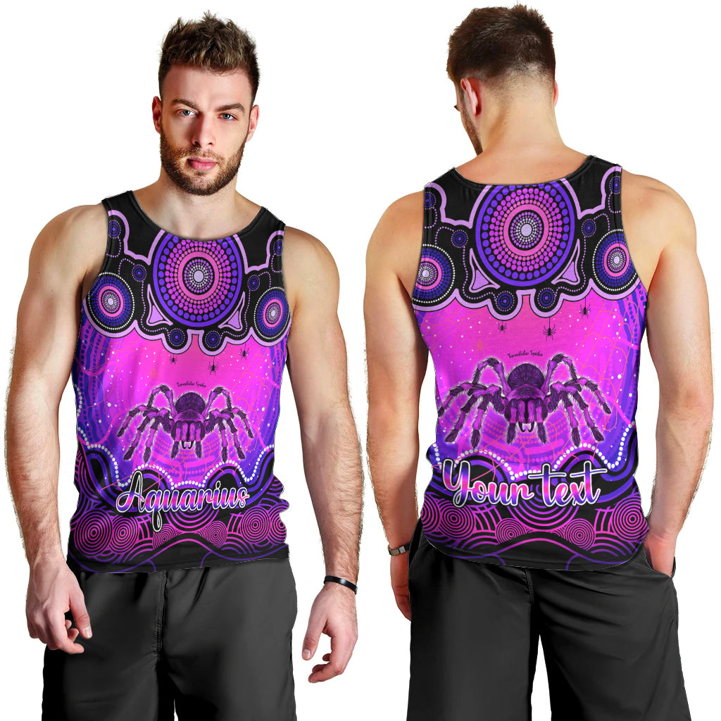 personalised-australia-scorpio-tarantulas-spider-zodiac-men-tank-top-auz-astrology-aboriginal-magenta