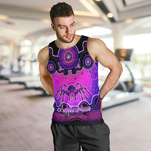 personalised-australia-scorpio-tarantulas-spider-zodiac-men-tank-top-auz-astrology-aboriginal-magenta