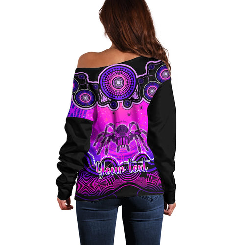 personalised-australia-scorpio-tarantulas-spider-zodiac-off-shoulder-sweater-auz-astrology-aboriginal-magenta