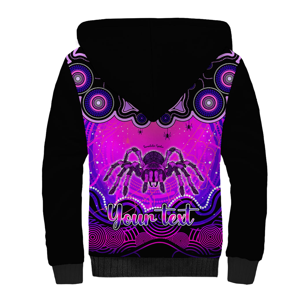 personalised-australia-scorpio-tarantulas-spider-zodiac-sherpa-hoodie-auz-astrology-aboriginal-magenta