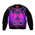 personalised-australia-scorpio-tarantulas-spider-zodiac-sleeve-zip-bomber-jacket-auz-astrology-aboriginal-magenta