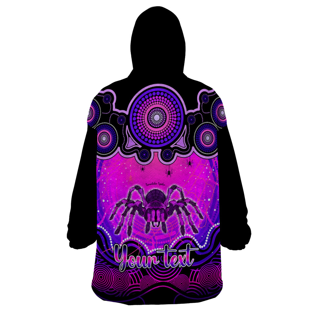 personalised-australia-scorpio-tarantulas-spider-zodiac-wearable-blanket-hoodie-auz-astrology-aboriginal-magenta
