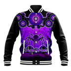 personalised-australia-scorpio-tarantulas-spider-zodiac-baseball-jacket-auz-astrology-aboriginal-purple