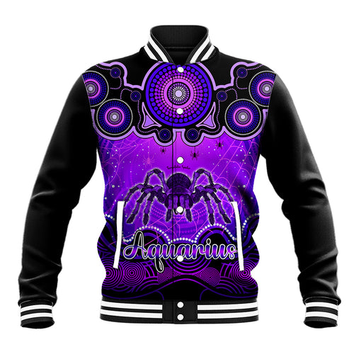 personalised-australia-scorpio-tarantulas-spider-zodiac-baseball-jacket-auz-astrology-aboriginal-purple