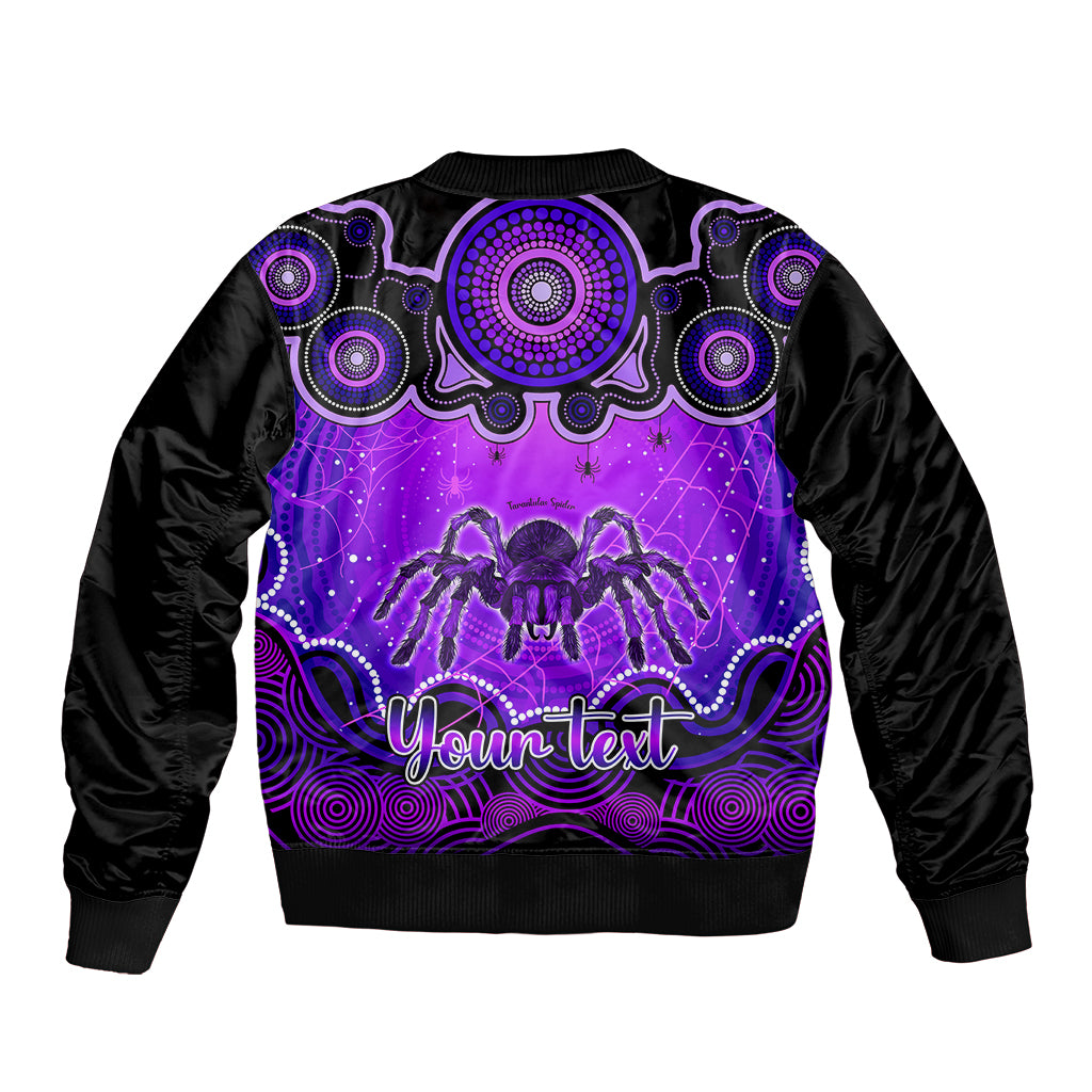 personalised-australia-scorpio-tarantulas-spider-zodiac-bomber-jacket-auz-astrology-aboriginal-purple