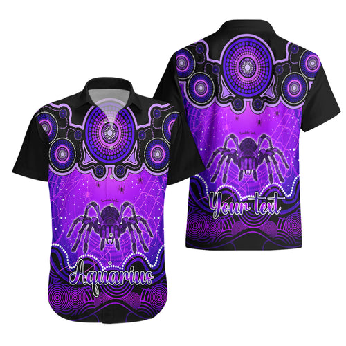 personalised-australia-scorpio-tarantulas-spider-zodiac-hawaiian-shirt-auz-astrology-aboriginal-purple