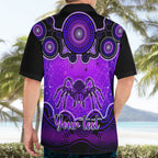 personalised-australia-scorpio-tarantulas-spider-zodiac-hawaiian-shirt-auz-astrology-aboriginal-purple