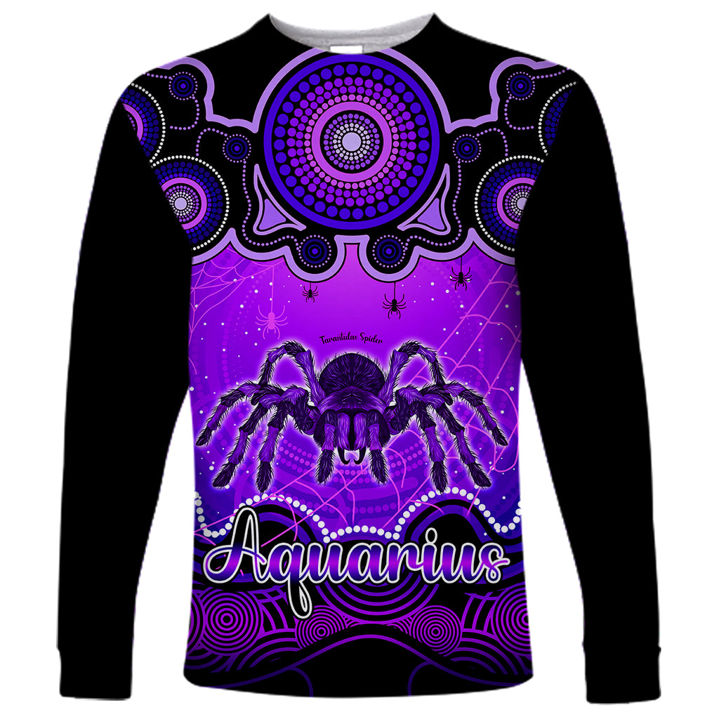 personalised-australia-scorpio-tarantulas-spider-zodiac-long-sleeve-shirt-auz-astrology-aboriginal-purple