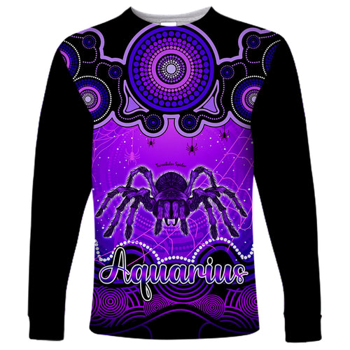 personalised-australia-scorpio-tarantulas-spider-zodiac-long-sleeve-shirt-auz-astrology-aboriginal-purple