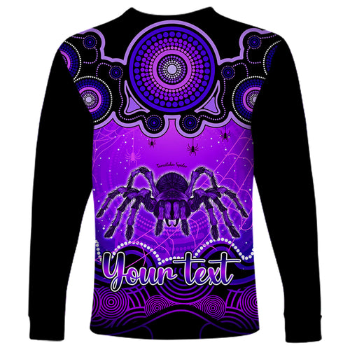 personalised-australia-scorpio-tarantulas-spider-zodiac-long-sleeve-shirt-auz-astrology-aboriginal-purple