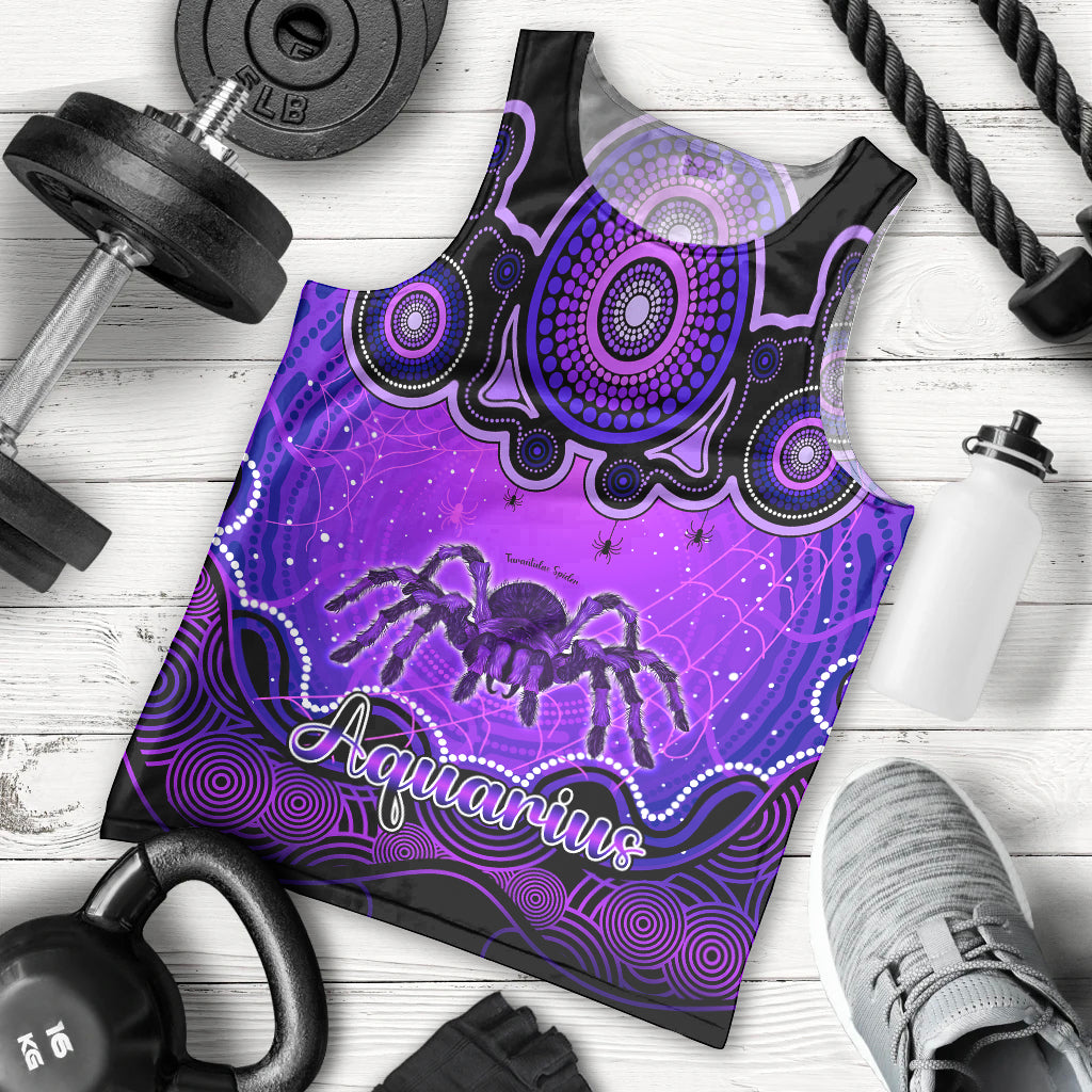 personalised-australia-scorpio-tarantulas-spider-zodiac-men-tank-top-auz-astrology-aboriginal-purple