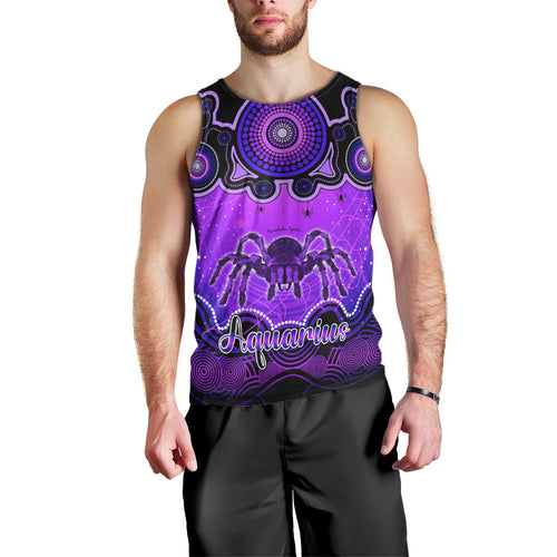 personalised-australia-scorpio-tarantulas-spider-zodiac-men-tank-top-auz-astrology-aboriginal-purple