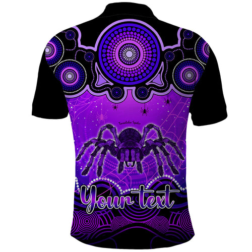 personalised-australia-scorpio-tarantulas-spider-zodiac-polo-shirt-auz-astrology-aboriginal-purple