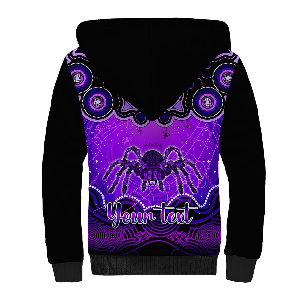 personalised-australia-scorpio-tarantulas-spider-zodiac-sherpa-hoodie-auz-astrology-aboriginal-purple