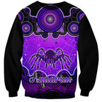 personalised-australia-scorpio-tarantulas-spider-zodiac-sweatshirt-auz-astrology-aboriginal-purple
