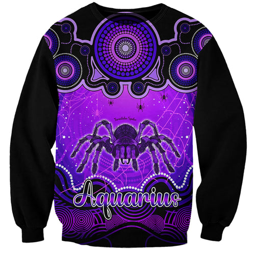 personalised-australia-scorpio-tarantulas-spider-zodiac-sweatshirt-auz-astrology-aboriginal-purple