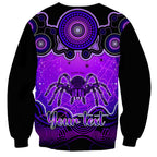 personalised-australia-scorpio-tarantulas-spider-zodiac-sweatshirt-auz-astrology-aboriginal-purple